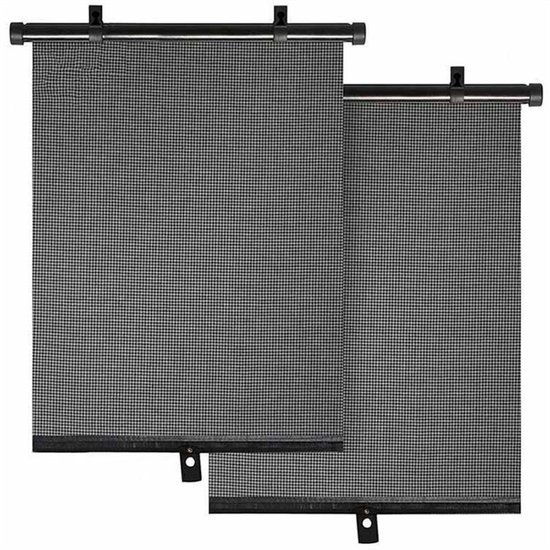 Zonnescherm voor autoruiten, 2-pack zonnescherm voor baby's, uitschuifbaar zonnescherm voor autoruiten, zonnescherm voor zijruiten blokkeert effectief ultraviolette straling en fel zonlicht 45cm*50cm