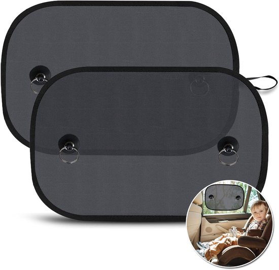Zonnescherm voor babyauto's - Zonwering Auto - Zonwering Raam - Auto Zonnescherm - Zonnescherm Auto Zijruit - Uv Protectie - 2 stuks - 50x30 cm