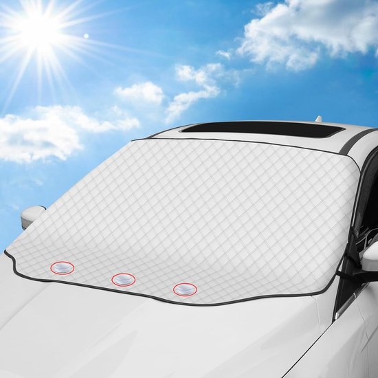 Zonwerende autovoorruit, voorruitzonwering, UV-bescherming voor de zomer, zon, stof, sneeuw, ijs, vorst, 193 * 126 cm van Dirksdotter