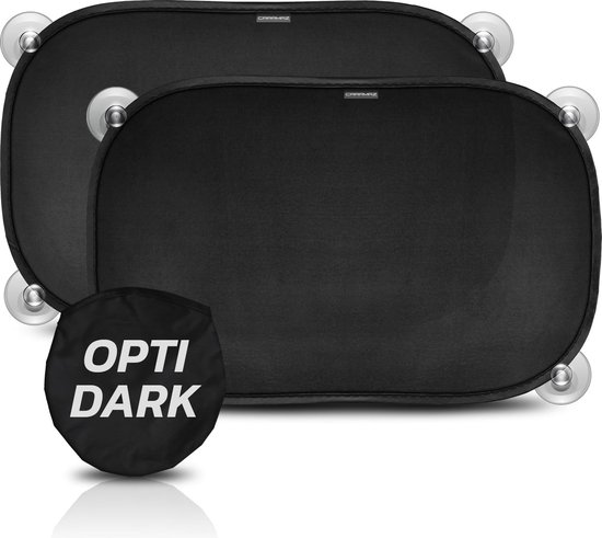 Zonwering 51 x 31 cm auto baby met UV-bescherming extra donker - 2 stuks zelfklevende zonneklep auto kinderen - auto raam zonwering van Dresco