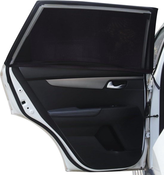 Zonwering voor auto - Gecertificeerde UV-bescherming - Kinderen Baby's Volwassenen Huisdieren - Universele Zonneklep - Autonet - Autoraam Zonwering - Personenauto's (L) - Zonnescherm van Dooky