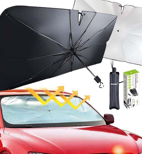 Zonwering voorruit interieur auto 120 x 65 cm voorruit hittebescherming auto zonneklep voorruit opvouwbare auto UV bescherming parasol voorruit zonwering auto - meest/klein van Carpoint