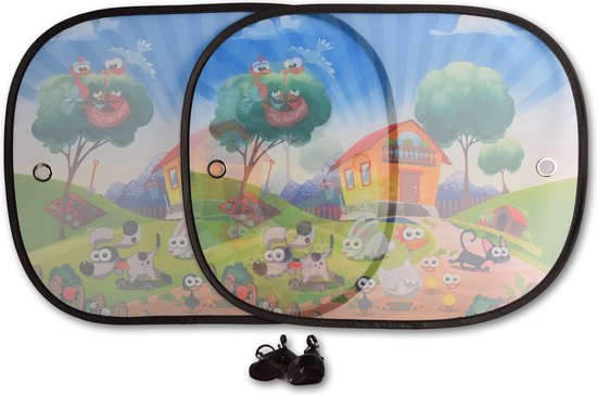 Zonwering Zonnescherm Auto UV Protectie 2 Stuks Autozonwering Voor Autoraam Zijruit - huisje van Lifesgoods