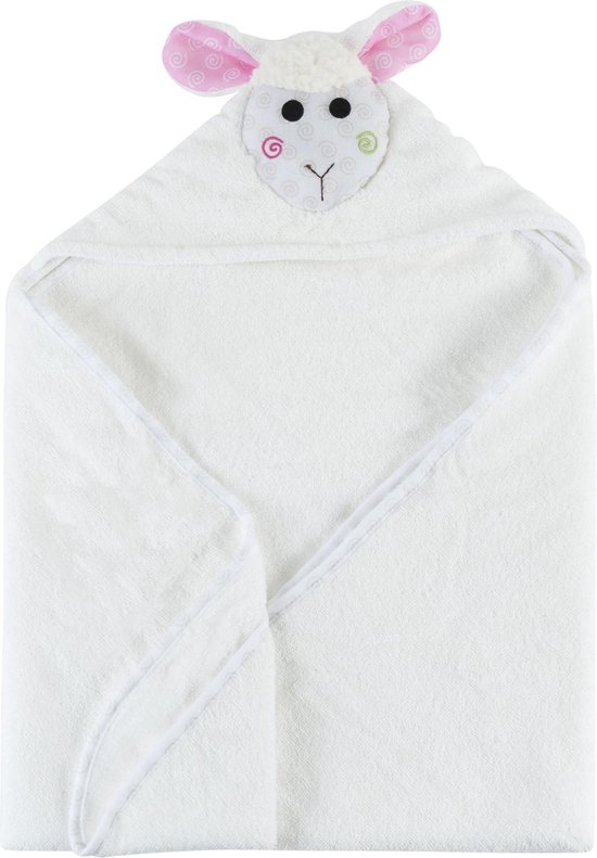Zoocchini baby badcape - Lola the Lamb wit van Zoocchini