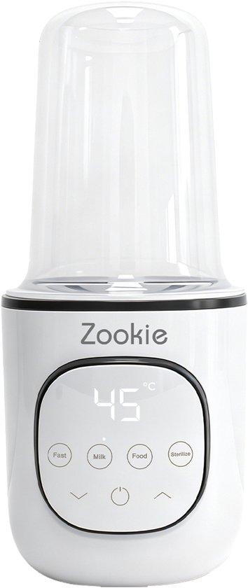 Zookie® Milo Flessenwarmer - Elektrische Flesverwarmer 4-in-1 - Opwarmen, Warmhouden, Babyvoeding Verwarmen & Steriliseren - Geschikt voor Alle Babyflessen - Werkt op Netstroom - Warmhouden tot 24 Uur - BPA vrij - Wit