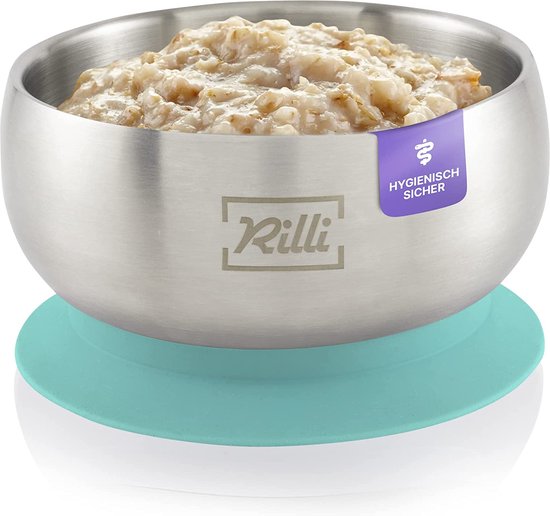 Zuignap com | fruit- of papschaal baby | aanvullende worden geleverd met siliconen deksel | antislip babyservices | baby zuignap diensten (mint) van Jollein