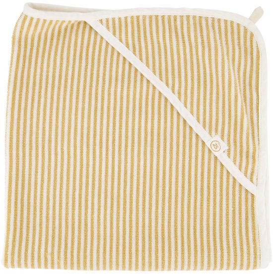 Zusss Badcape Streep Kleine Leukerd Sand - Cadeau - Baby - Geboorte - Zwangerschap