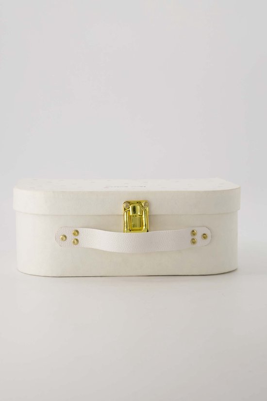 Zusss Herinneringen Koffer Kleine Leukerd White / Sand - Cadeau - Baby - Geboorte - Zwangerschap van Merkloos