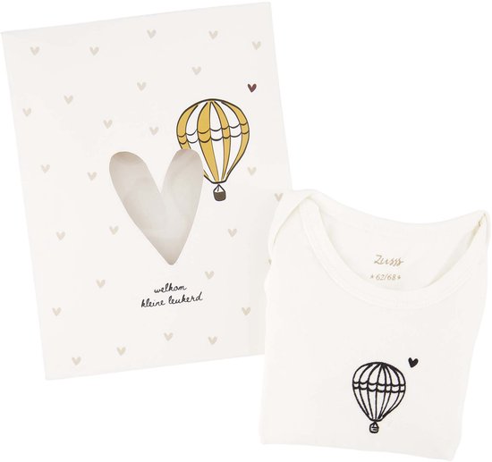 Zusss Rompertje In Geschenkdoos Welkom Kleine Leukerd White / Black - Cadeau - Baby - Geboorte - Zwangerschap
