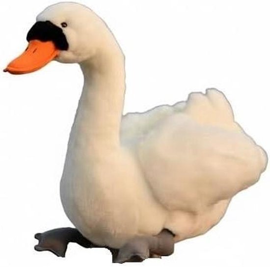 Zwaan Knuffel - Lelijk Eendje - Sprookjes Beleving - Zachte Fluweel Stof - 28 of 39 cm - Wit