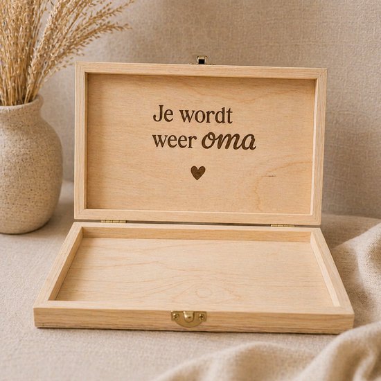 Zwangerschapsaankondiging - Je wordt weer oma - zwangerschap - oma - gravure van Merkloos