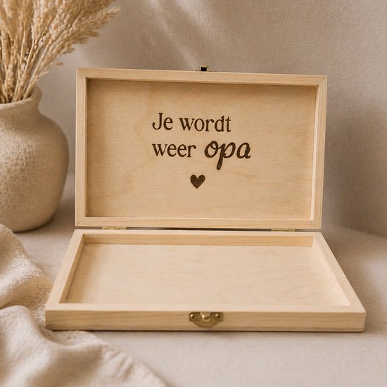 Zwangerschapsaankondiging - Je wordt weer opa - zwangerschap - opa - gravure van Merkloos