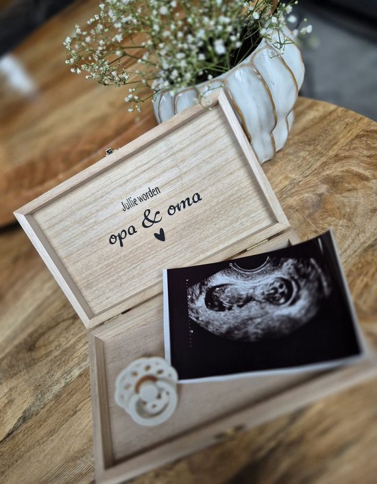 Zwangerschapsaankondiging - Jullie worden weer opa en oma - zwangerschap - opa en oma van Merkloos