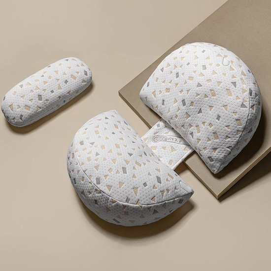 Zwangerschapskussen - Kussen voor slapen en ondersteuning van rug heupen benen - Zacht zwangerschapskussen voor zwangere vrouwen - Afneembare en verstelbare dubbele wig met kussensloop van Litollo