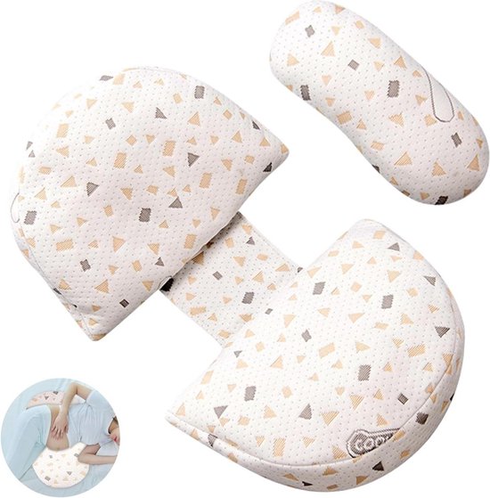 Zwangerschapskussen Om Te Slapen - Verstelbaar en Afneembaar Lichaamskussen voor Zwangere Vrouwen met Klein Kussen - Rug, Billen en Benen Ondersteuning van Zilo Novelties