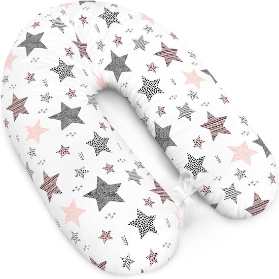 Zwangerschapskussen XXL lichaamskussen met overtrek - borstvoedingskussen zijslaapkussen voor ondersteuning - kleine babyspullen voor pasgeborenen van Litollo