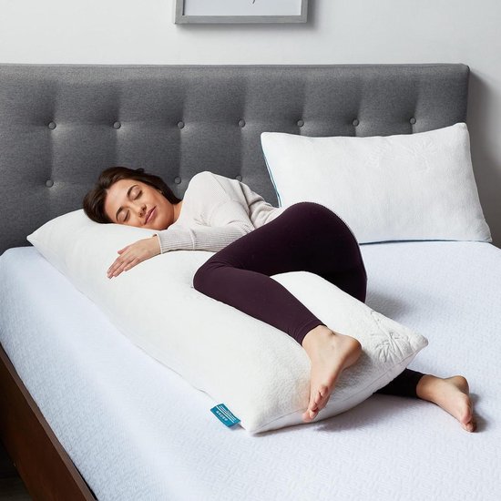 Zwangerschapskussens - versnipperd traagschuimkussen - 20 x 54 inch - lichaamskussen voor volwassenen - lichaamskussen met hoes - zijslaapkussen - zwangerschapskussenorthopedisch - zwangerschapskussen multifunctioneel zwangerschapskussens van Milliard