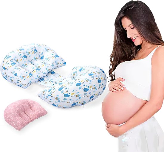 Zwangerschapskussens | Zijslaapkussen voor zwangerschap en massage met buikkussen | Moederschapscadeau met baby wigkussen zwangerschapskussens van Pharmedoc