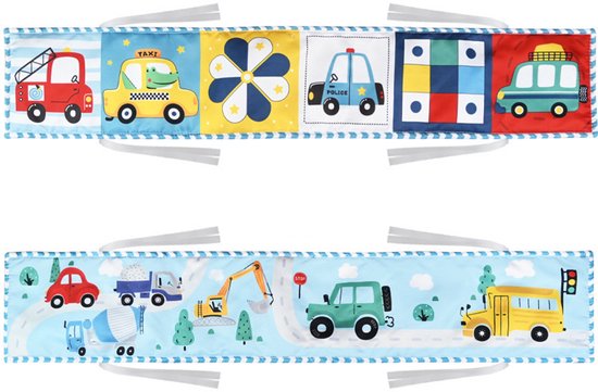 Zwart en rood transport baby speelgoed, babyboek met hoog contrast, geschikt voor pasgeborenen van 0-3 3-6 maanden, baby speelgoed voor op de buik, sensorisch speelgoed voor vroege educatie, geschikt voor jongens en meisjes