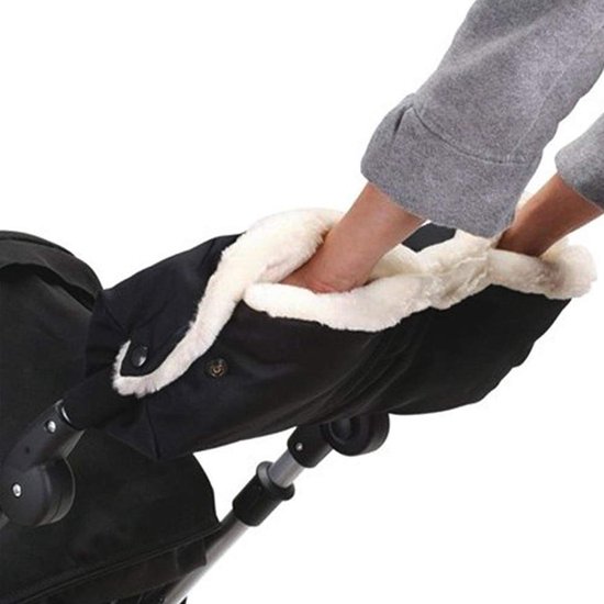 Zwart - Handwarmers voor kinderwagens - Accessoires voor kinderwagens - Waterdicht - Wind- en sneeuwbestendig - Warm - Eenvoudig te installeren - Eenvoudig schoon te maken van Luxeze