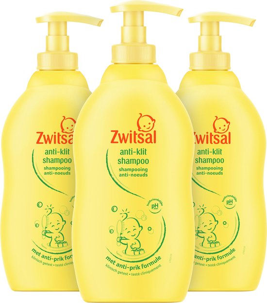 Zwitsal Anti-Klit Shampoo - 3 x 400 ml - Voordeelverpakking van Merkloos