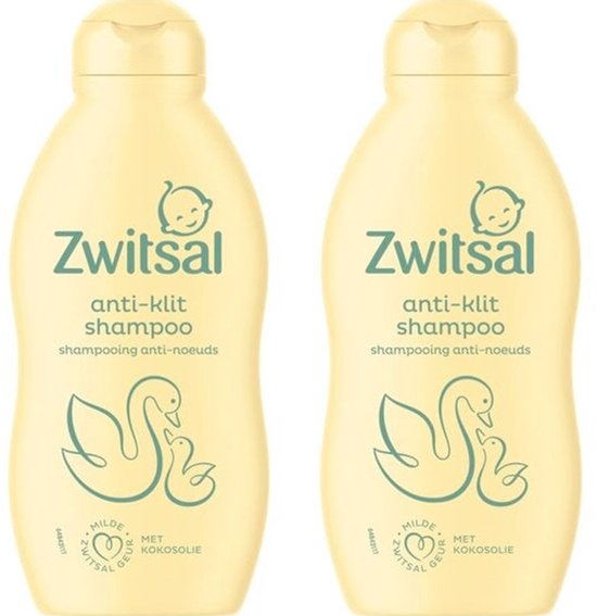 Zwitsal Anti-Klit Shampoo - Baby - prikt niet in de oogjes en helpt het babyhuidje te beschermen - 2 x 200 ml van Zwitsal