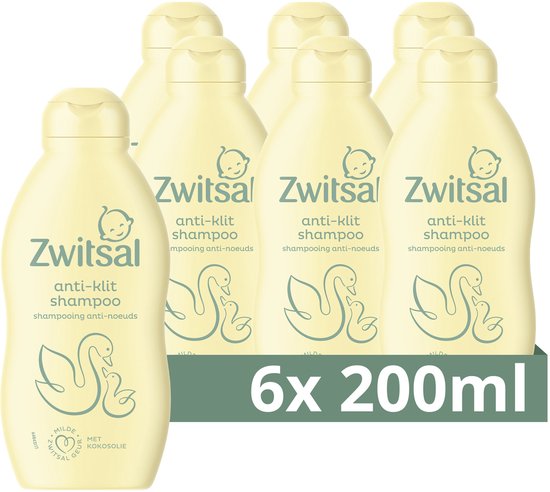 Zwitsal Anti-Klit Shampoo - Baby - prikt niet in de oogjes en helpt het babyhuidje te beschermen - 6 x 200 ml van Zwitsal