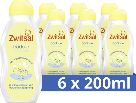 Zwitsal Baby Badolie - 6 x 200 ml - Voordeelverpakking van Zwitsal