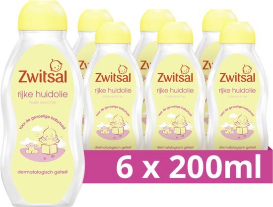 Zwitsal Baby – Rijke Huidolie 200 ml (6 stuks)