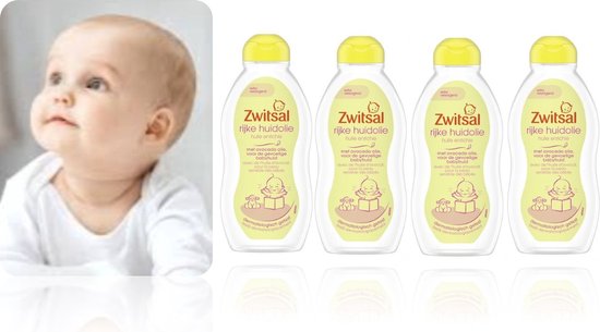 Zwitsal Baby Rijke Huidolie Voordeelverpakking 4 x 200 ml van Zwitsal