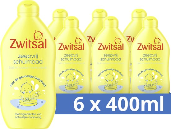 Zwitsal Baby Zeepvrij Schuimbad - 6 x 400 ml - Voordeelverpakking van Zwitsal