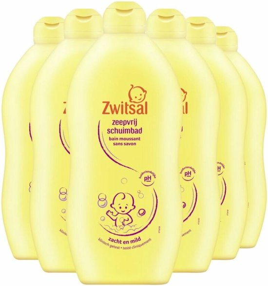 Zwitsal Baby Zeepvrij Schuimbad 6x 200ml van Zwitsal