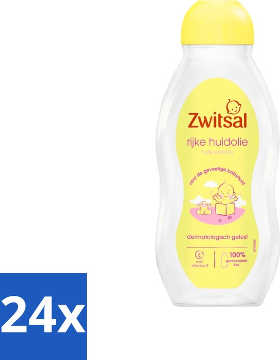 Zwitsal - Babyverzorging - Rijke Huidolie Avocado - Voor de Gevoelige Babyhuid - 200 ml - Voordeelverpakking - 24 stuks
