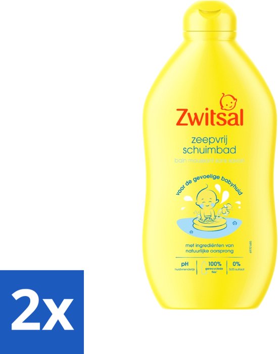 Zwitsal - Babyverzorging - Zeepvrij Schuimbad - Voor de Gevoelige Babyhuid - 400 ml - Voordeelverpakking - 2 stuks van Zwitsal