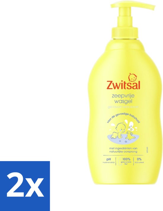 Zwitsal - Babyverzorging - Zeepvrije Wasgel - Voor de Gevoelige Babyhuid - 400 ml - Voordeelverpakking - 2 stuks van Zwitsal