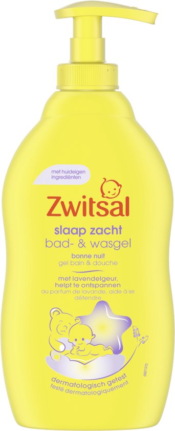 Zwitsal Bad & Wasgel - Pompje Slaap Zacht lavendel 400ml van Zwitsal