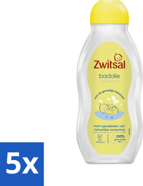 Zwitsal - Badolie - Verzorgend - Voor de Droge Huid - 200 ml - Bulkverpakking - 5 stuks van Zwitsal