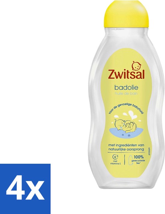 Zwitsal - Badolie - Verzorgend - Voor de Droge Huid - 200 ml - Voordeelverpakking - 4 stuks van Zwitsal