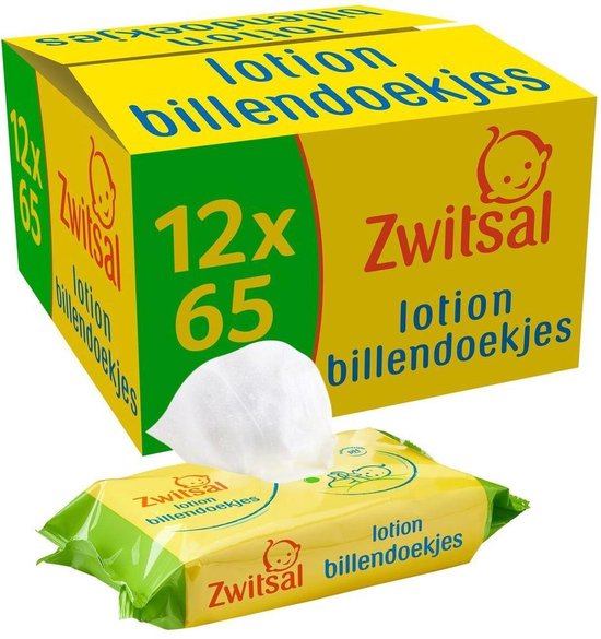 Zwitsal - Billendoekjes Lotion - 12 x 65 - 780 babydoekjes van Zwitsal