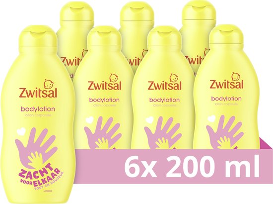 Zwitsal Bodylotion - Baby - met ingrediënten van natuurlijke oorsprong zonder kleurstof - 6 x 200 ml van Zwitsal