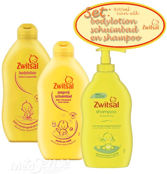 Zwitsal : Bodylotion / Badschuim / Shampoo - 3 x 400 ml van Zwitsal