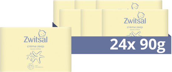Zwitsal Crème Zeepblok - Baby - helpt de natuurlijke huidbarrière te beschermen - 6 x 4 x 90 g van Zwitsal