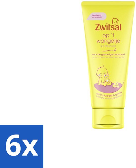 Zwitsal Gezichtscrème Op 't Wangetje 100 ml - Voordeelverpakking - 6 stuks van Merkloos
