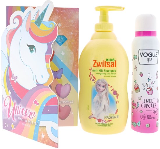 Zwitsal Girls Cadeauset – 3-delig – Shampoo + Deo + Make-up Palette – Cadeau voor meisjes van Merkloos
