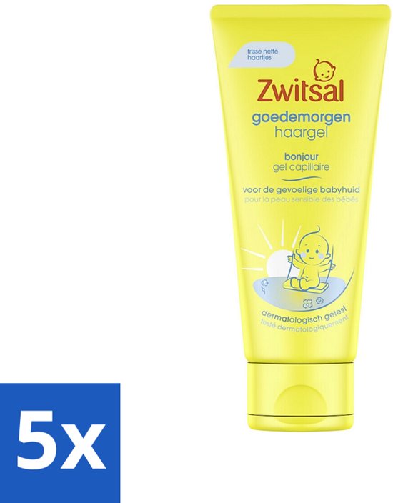 Zwitsal - Goedemorgen - Haargel - Wassen & Pruiken - Mild Parfum - 100 ml - Bulkverpakking - 5 stuks van Zwitsal