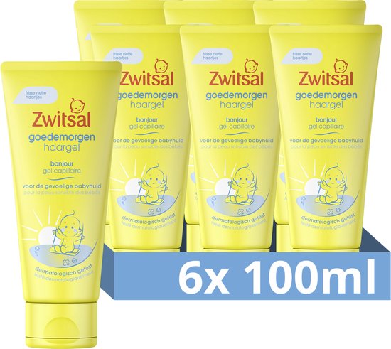 Zwitsal Haargel - Goedemorgen - huidvriendelijke pH en dermatologisch getest, voor de gevoelige babyhuid - 6 x 100 ml van Zwitsal