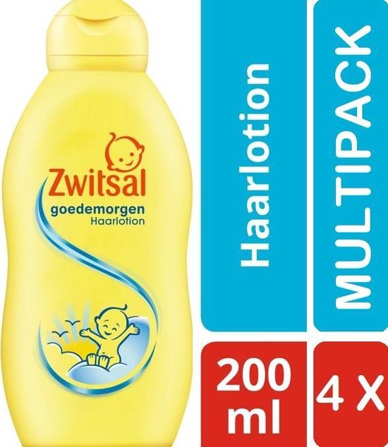 Zwitsal Haarlotion Goedemorgen - Baby - 4 x 200 ml Voordeelverpakking van Zwitsal