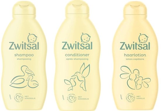 Zwitsal Haarverzorgingspakket - Shampoo / Conditioner / Haarlotion van Zwitsal
