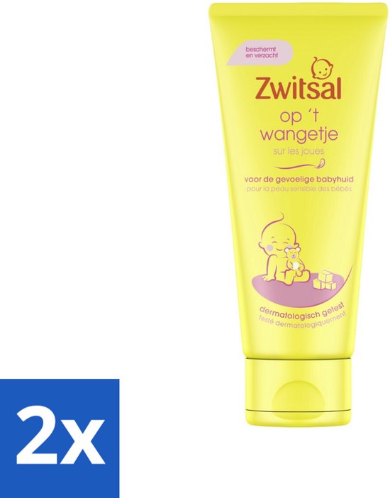 Zwitsal - Op 't Wangetje - Gezichtscrème voor Baby’s - Gevoelige Babyhuid - 100 ml - Voordeelverpakking - 2 stuks van Zwitsal