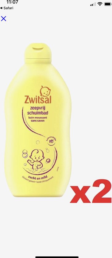 ZWITSAL Schuimbad Zeepvrij - Houdt De Huid Zacht & Beschermt Tegen Uitdrogen - 200ml x 2 van Zwitsal